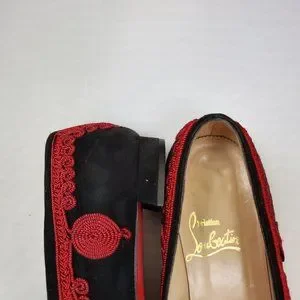 靴 ChristianLouboutin SAKOUETTE MAROC FLAT CHRISTIAN LOUBOUTIN Embroidered Suede Sakouette Maroc
